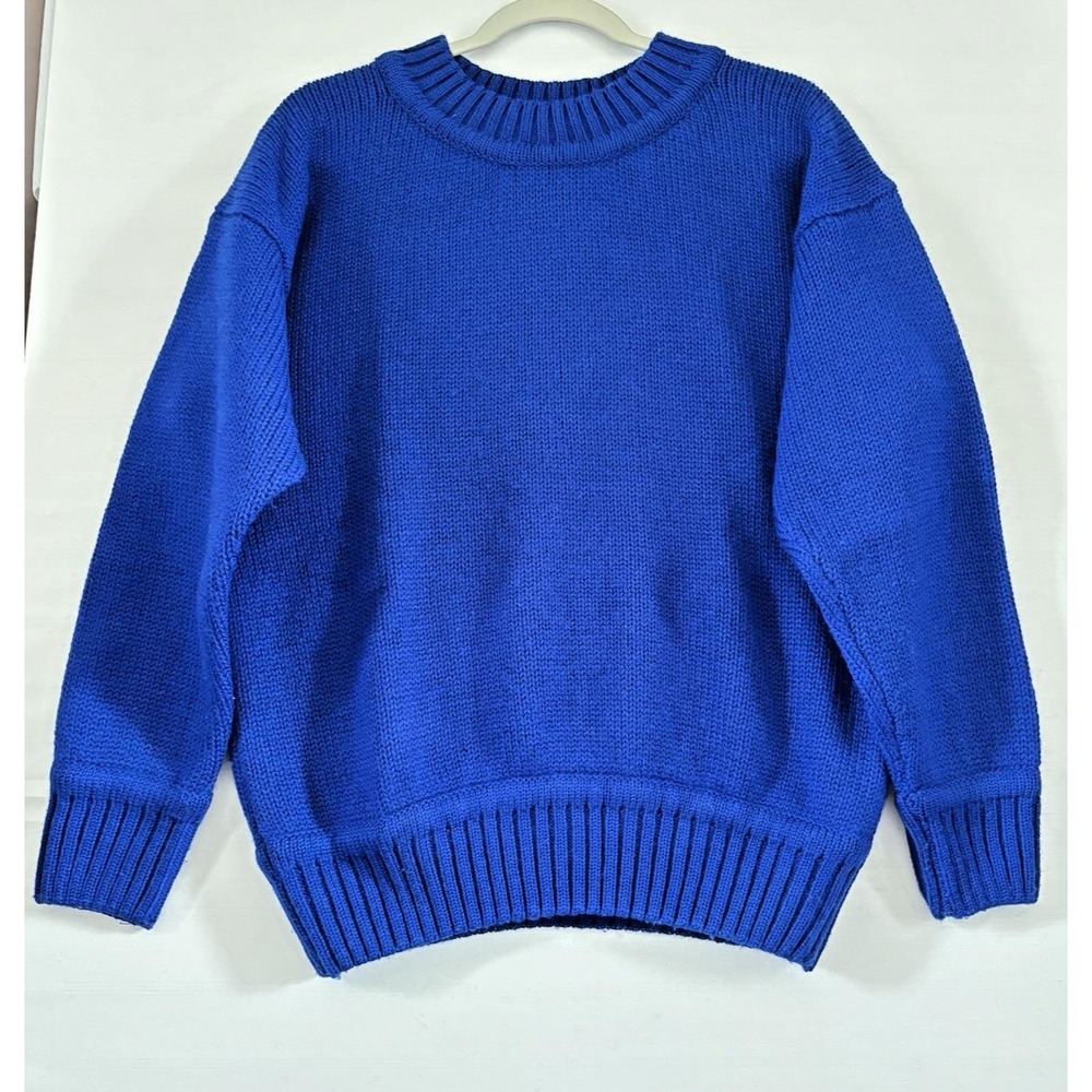 GAP CLOTHING CO Vintage‎ Womens 100% Wool Sweater Royal blue Pullover Medium